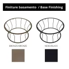 Rundt sofabord i stål og glas Made in Italy - Alisea Viadurini