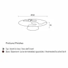 Tabel moderne design i lærketræ med stål indsætter Giglio Viadurini