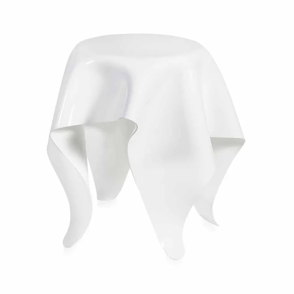 Tabel moderne design i hvidt plexiglas Otte, fremstillet i Italien Viadurini