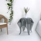 Tabel moderne design røget plexiglas Otte, lavet i Italien Viadurini