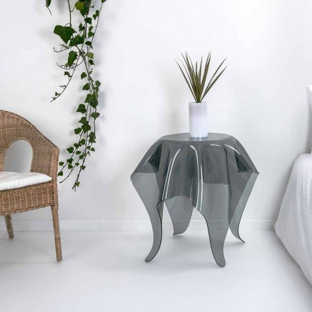 Tabel moderne design røget plexiglas Otte, lavet i Italien Viadurini