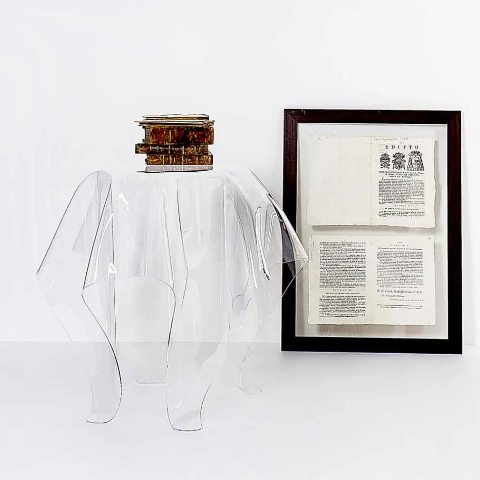 Tabel moderne design plexiglas Otte, fremstillet i Italien Viadurini