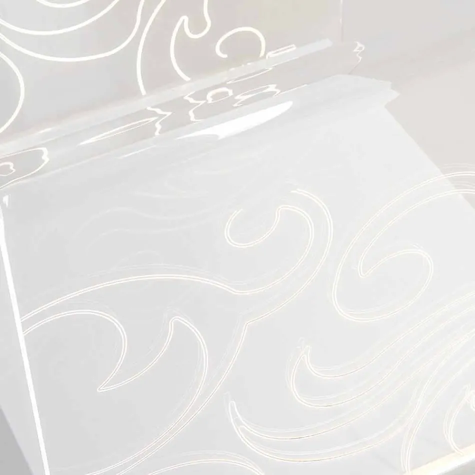 Design plexiglas sofabord med led lys lavet i Italien, Chiusi Viadurini