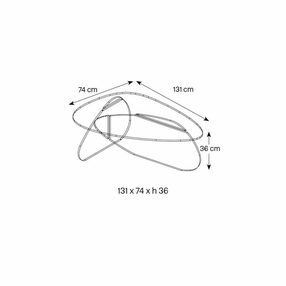 Design sofabord i gennemsigtigt, røget og ætset glas fremstillet i Italien - Tac Tac Viadurini