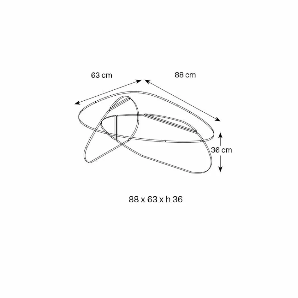 Design sofabord i gennemsigtigt, røget og ætset glas fremstillet i Italien - Tac Tac Viadurini