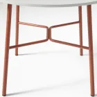 Rundt udendørs sofabord i HPL med metalunderstell Fremstillet i Italien - Makino Viadurini