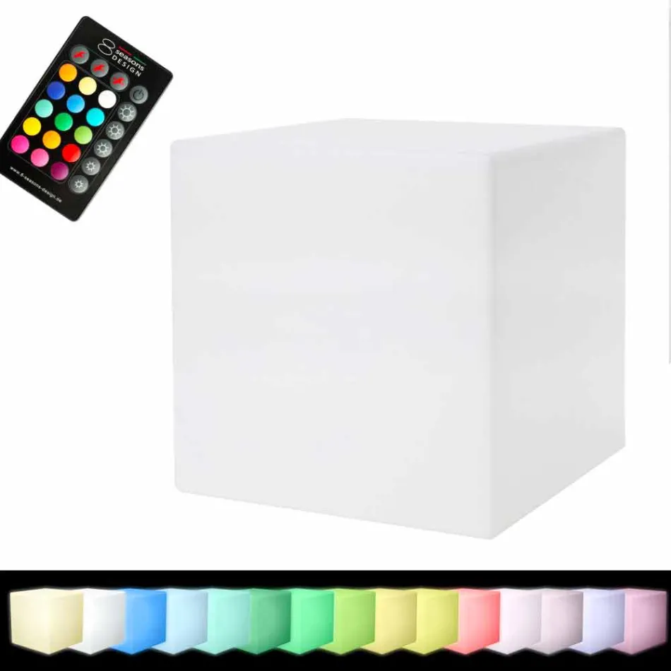 Farvet belyst sofabord af moderne design med valg af vedhæftet fil - Dadostar Viadurini