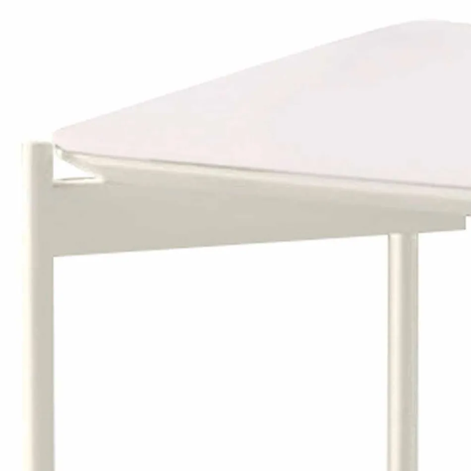 Modernt design firkantet keramisk og metal sofabord - Porcupine Viadurini