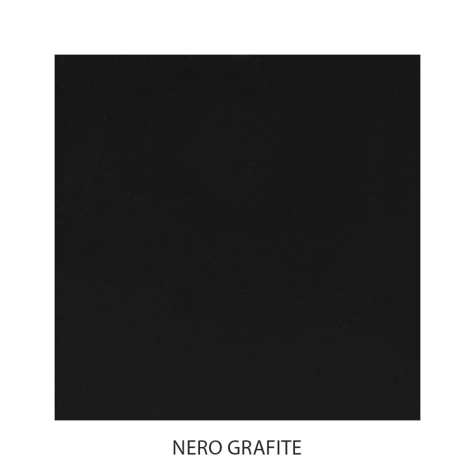 Sofabord i Graphite Black Tubular Iron Made in Italy - Riga Viadurini