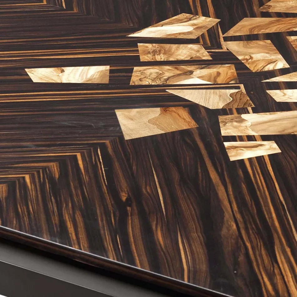 Grilli Zarafa design massivt træ sofabord lavet i Italien Viadurini