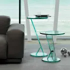 Sidebordssofa i ekstra klart glas Made in Italy - Tarzan Viadurini