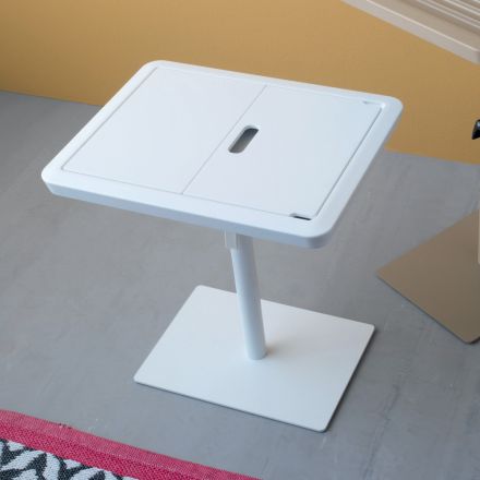 Sofa Sidebord Metal og PVC Justerbar Højde til Tablet - Tekniko Viadurini