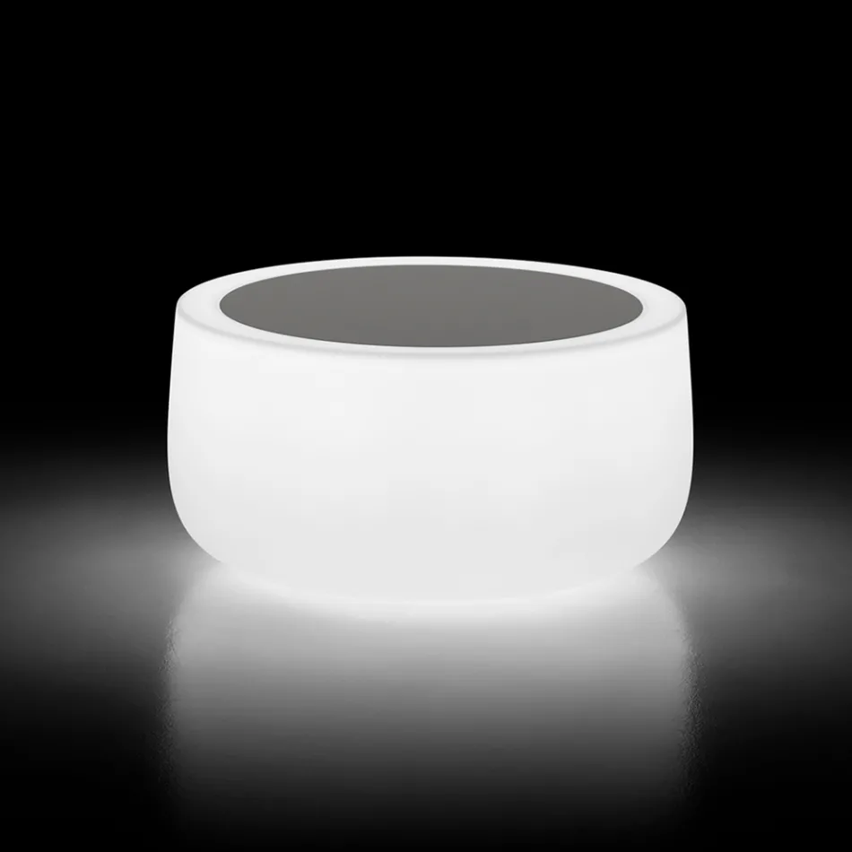 Udendørs lysende sofabord med LED-lys og Hpl-top lavet i Italien - Belida Viadurini