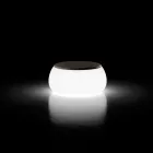 Lyst rundt havesofabord i polyethylen Fremstillet i Italien - Tibaldo Viadurini