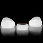 Lyst rundt havesofabord i polyethylen Fremstillet i Italien - Tibaldo Viadurini