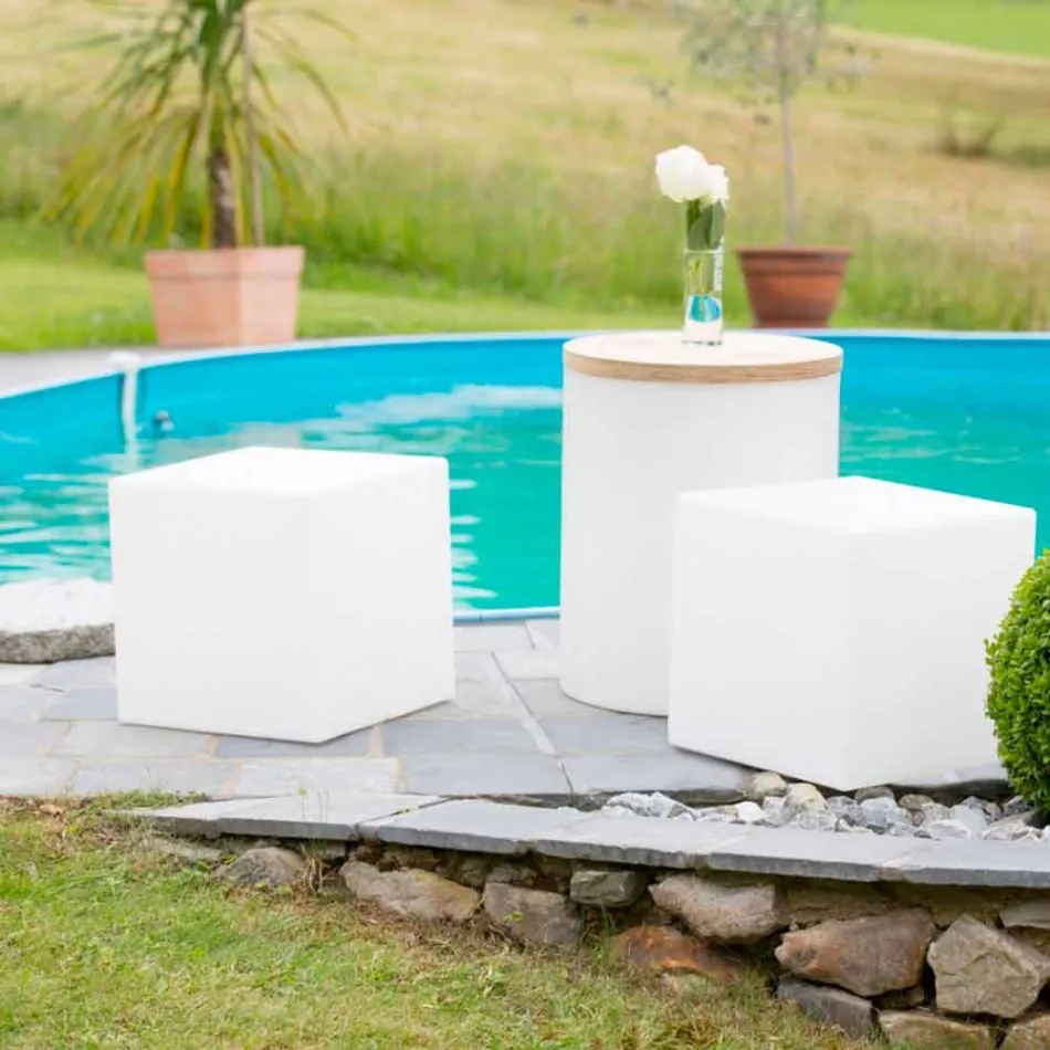 Bright Square Modern Design farvet sofabord af plast - Dadostar Viadurini