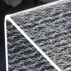 Gennemsigtig Akryl Led Lysende Sofabord Lasergraveret Decor - Robiola Viadurini