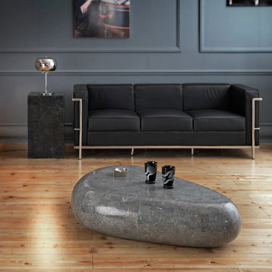 Moderne sofabord i formet fossil sten - Beth Viadurini