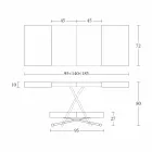 Moderne sofabord i træ og transformerbart metal fremstillet i Italien - Spirit Viadurini