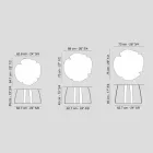 Moderne metalbord laserskåret blomst form Andy Viadurini