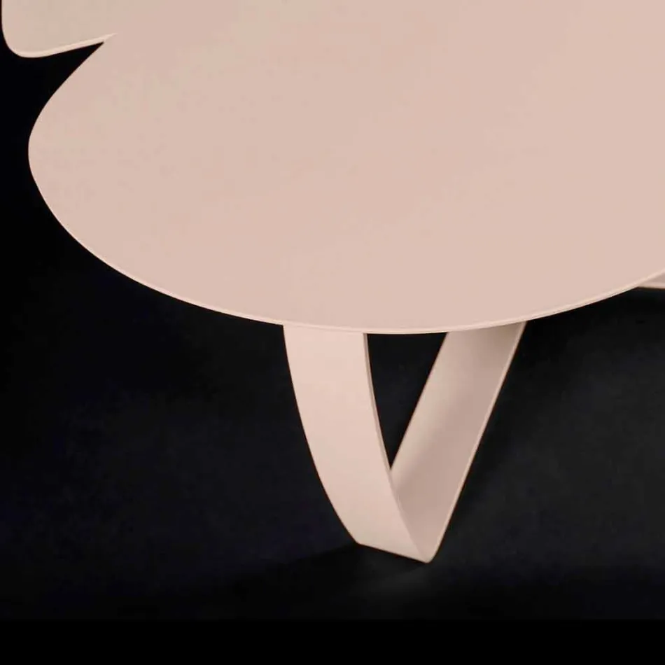 Moderne metalbord laserskåret blomst form Andy Viadurini