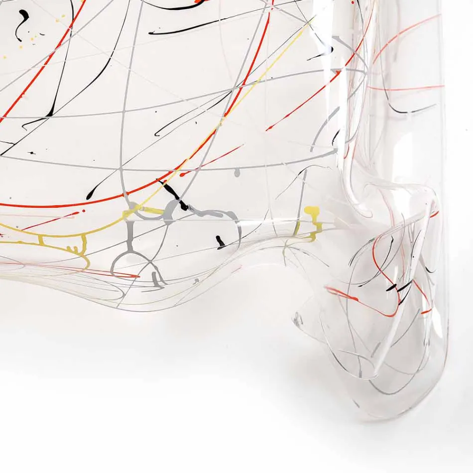 Moderne bord lavet af flerfarvet plexiglas lavet i Italien, Asien Viadurini