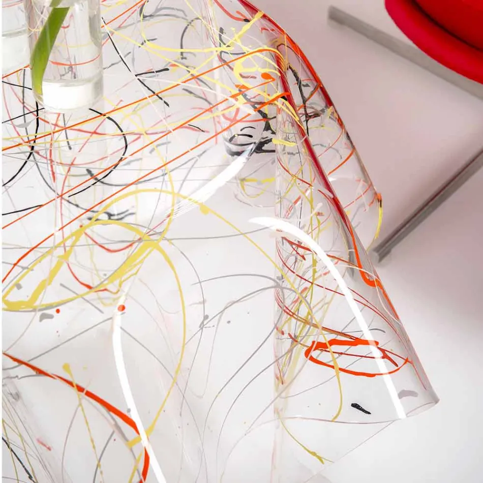 Moderne flerfarvet plexiglas sofabord lavet i Italien, Otto Viadurini