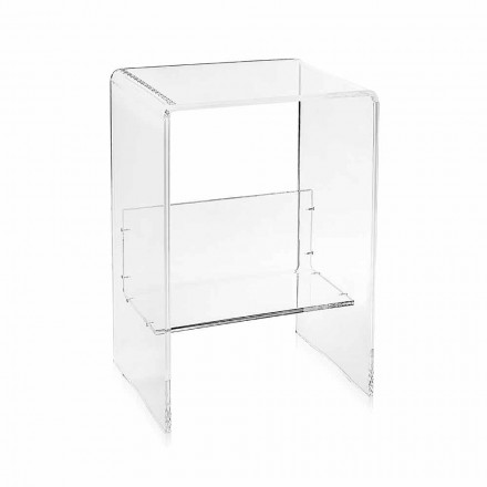 Moderne bord Plexiglas L50 x H76 x D40 cm Aza, lavet i Italien Viadurini