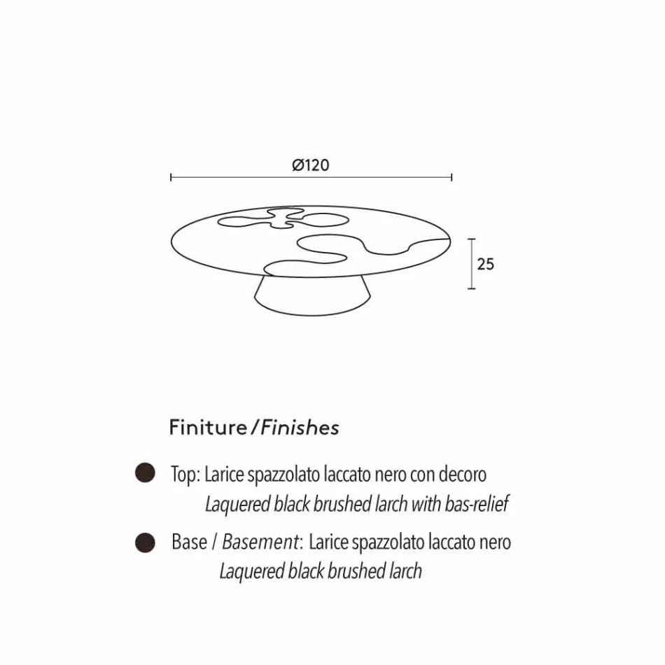 moderne sofabord lavet af lakeret lærk Giglio Viadurini