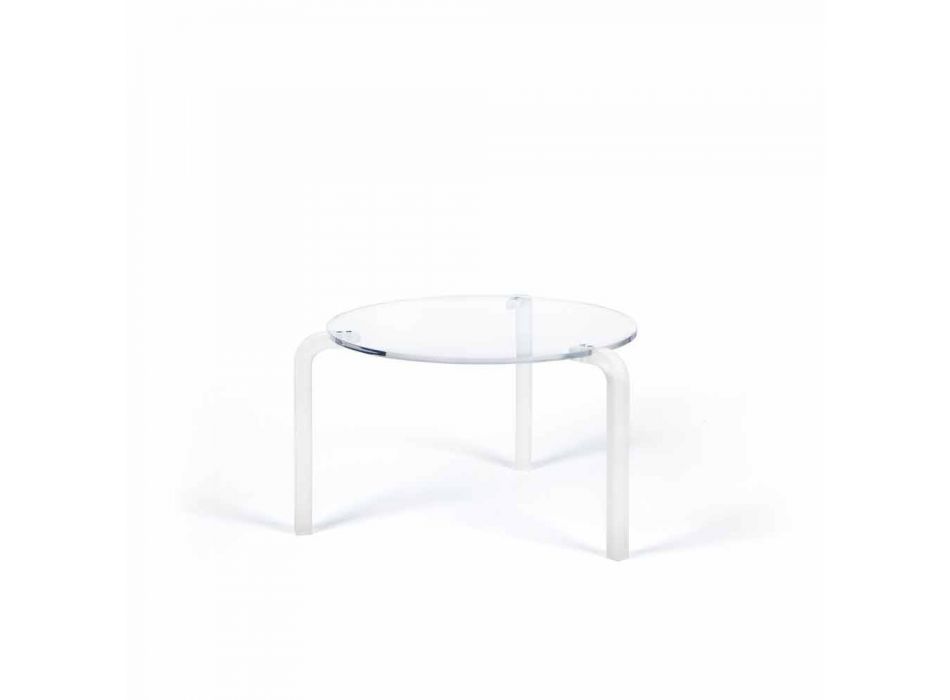 Moderne høj rundt bord i gennemsigtig methacrylat Armando Viadurini