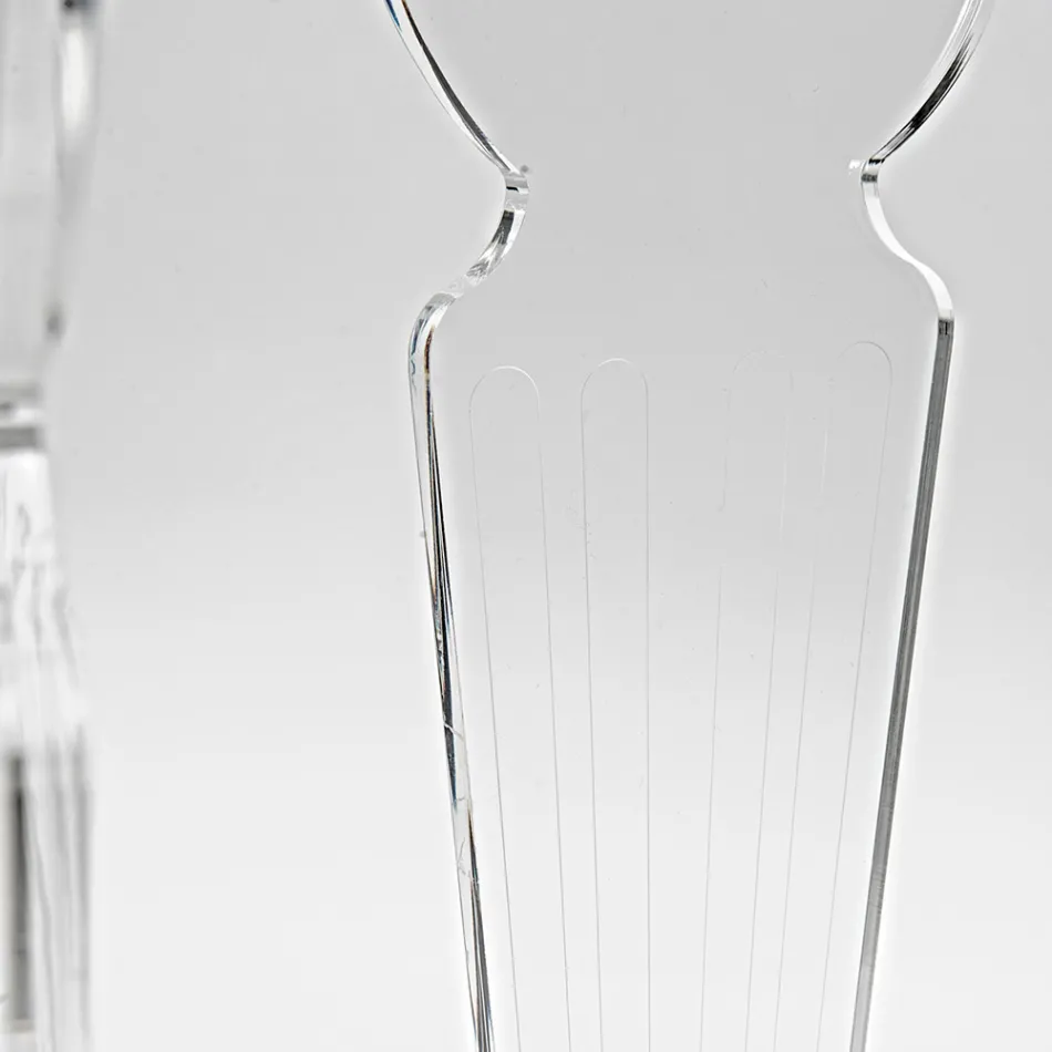 Ilaria - Transparent plexiglas ovalt sofabord fremstillet i Italien Viadurini