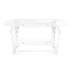 Ilaria - Transparent plexiglas ovalt sofabord fremstillet i Italien Viadurini
