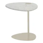 Sofabord til stue i metal og marquinia marmor, luksusdesign - Yassine Viadurini