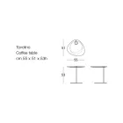 Sofabord til stue i metal og marquinia marmor, luksusdesign - Yassine Viadurini