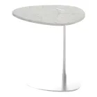 Sofabord til stue i metal og marquinia marmor, luksusdesign - Yassine Viadurini