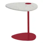 Sofabord til stue i metal og marquinia marmor, luksusdesign - Yassine Viadurini