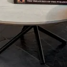 Rundt sofabord til stue Metal og keramisk base Oapca - Shanghai Viadurini