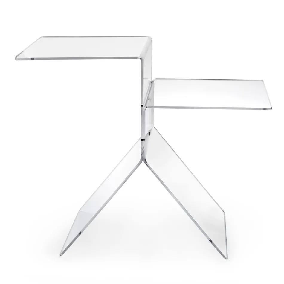 Gennemsigtigt farvet plexiglas sofabord til stue lavet i Italien - Kamon Viadurini