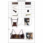 Design avisbord i jerntræ og øko -læder - Marilena Viadurini