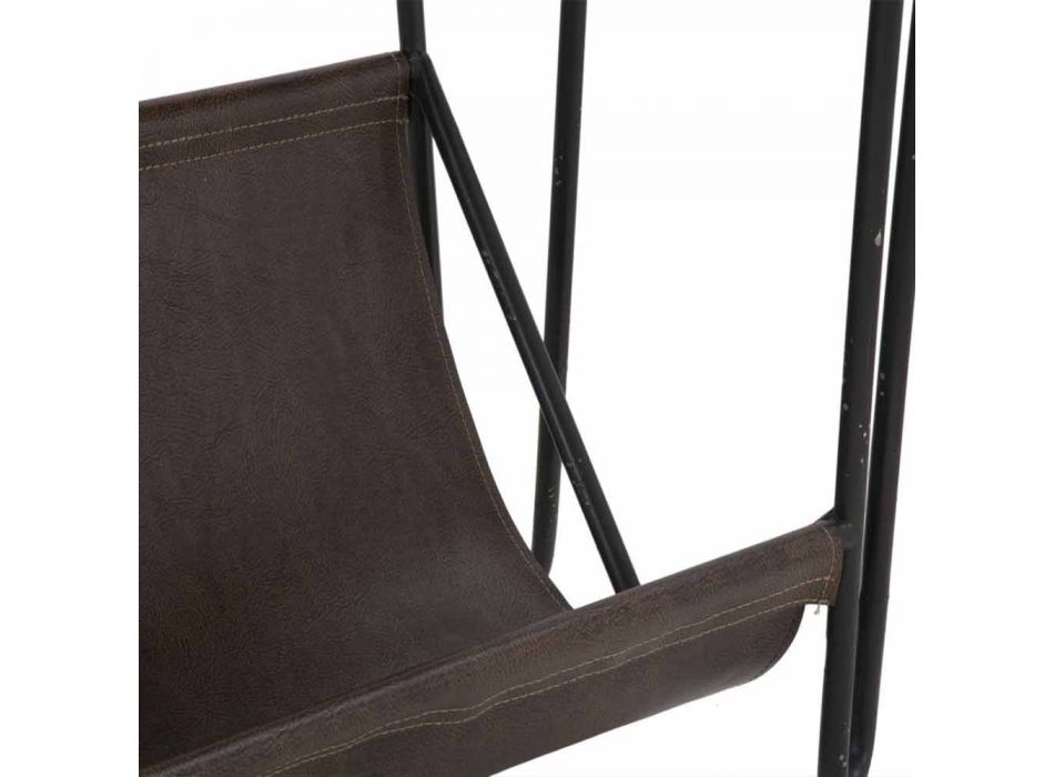 Moderne avisbord i jern og øko -læder - Merica Viadurini