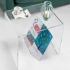 Moderne design sofabord / magasinholder, i Cavour plexiglas Viadurini