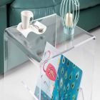 Moderne design sofabord / magasinholder, i Cavour plexiglas Viadurini