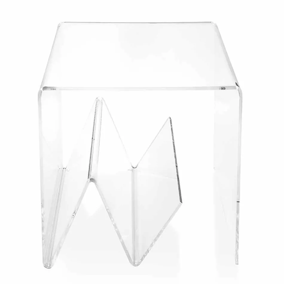 Moderne design sofabord / magasinholder, i Cavour plexiglas Viadurini