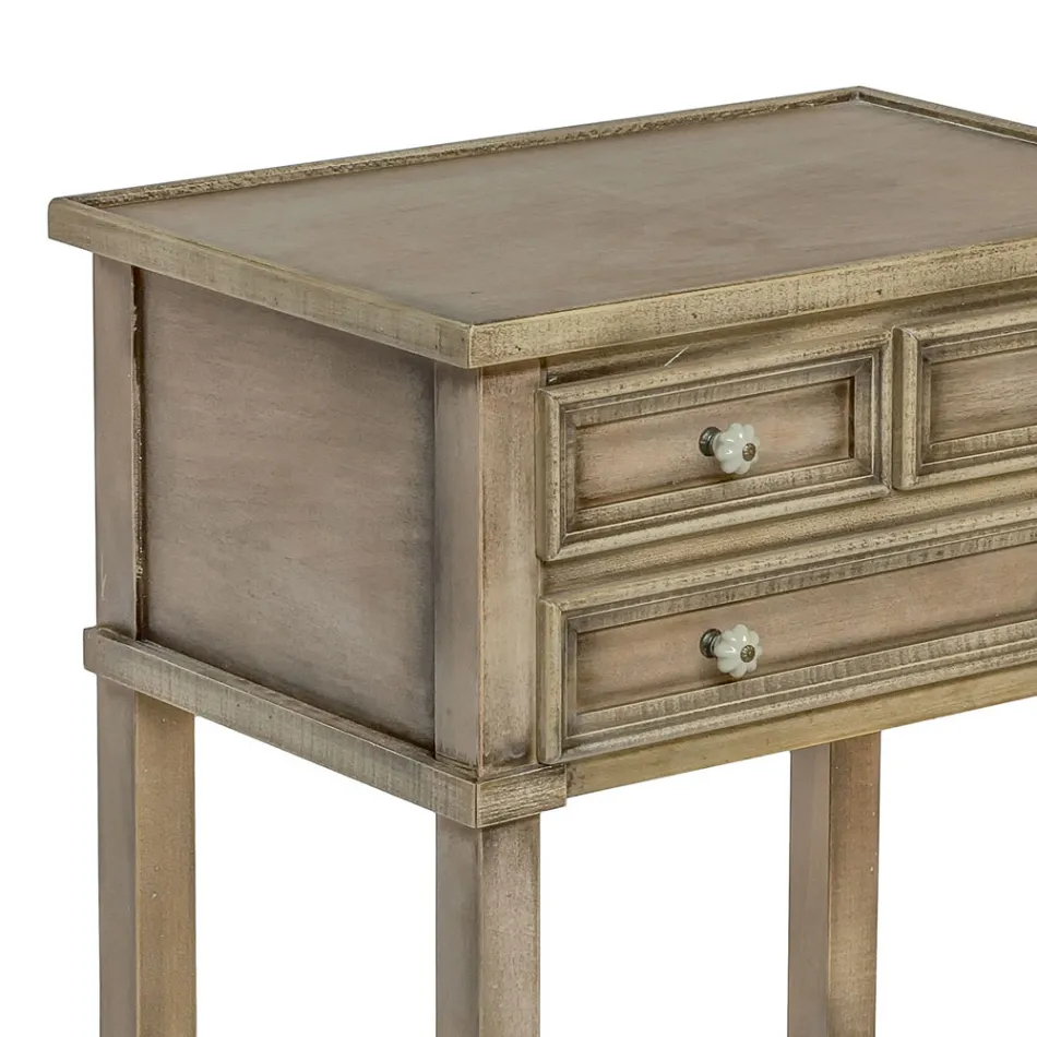 Telefonbord med 3 skuffer og hylde Fremstillet i Italien - Culsu Viadurini