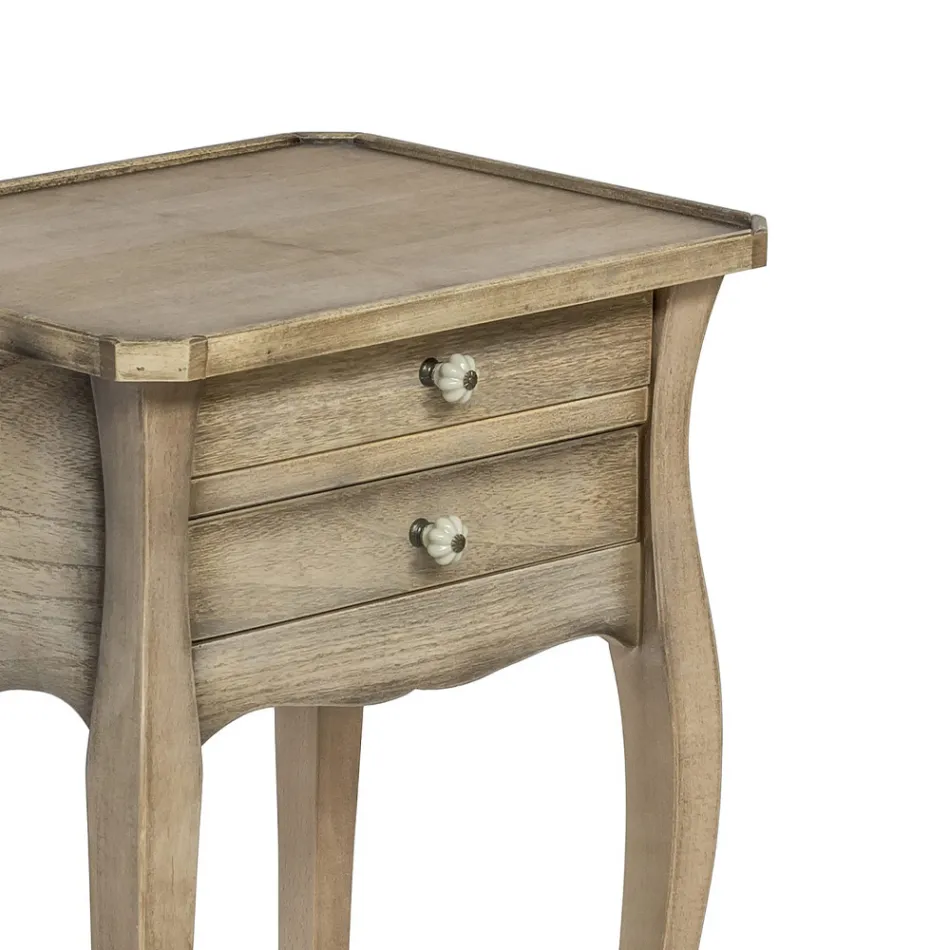 Telefonbord i bøg i forskellige overflader fremstillet i Italien - Charun Viadurini