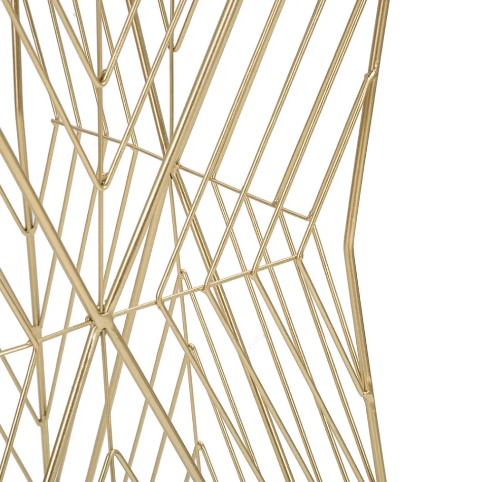 Telefonbord i gyldent jern og spejlglasplade - Olivia Viadurini