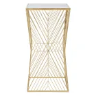 Telefonbord i gyldent jern og spejlglasplade - Olivia Viadurini