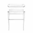 Sofabord gennemsigtig madkasse design Olivia lavet i Italien Viadurini