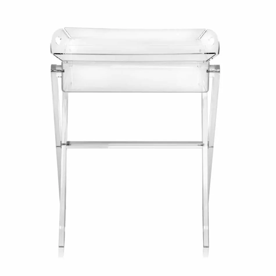 Sofabord gennemsigtig madkasse design Olivia lavet i Italien Viadurini