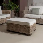 Have sofabord-puf i grå Kubù med pude - Cerys Viadurini